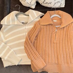 Aerie/American Eagle Half Zip Sweater Bundle